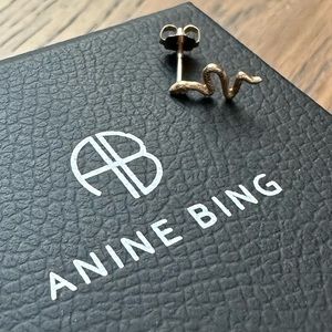Annie Bing's Mini Snake Stud - 14k gold